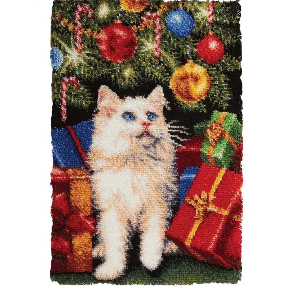 Christmas with Coco | Rug Making Latch Hooking Kit (52x38cm print canvas)